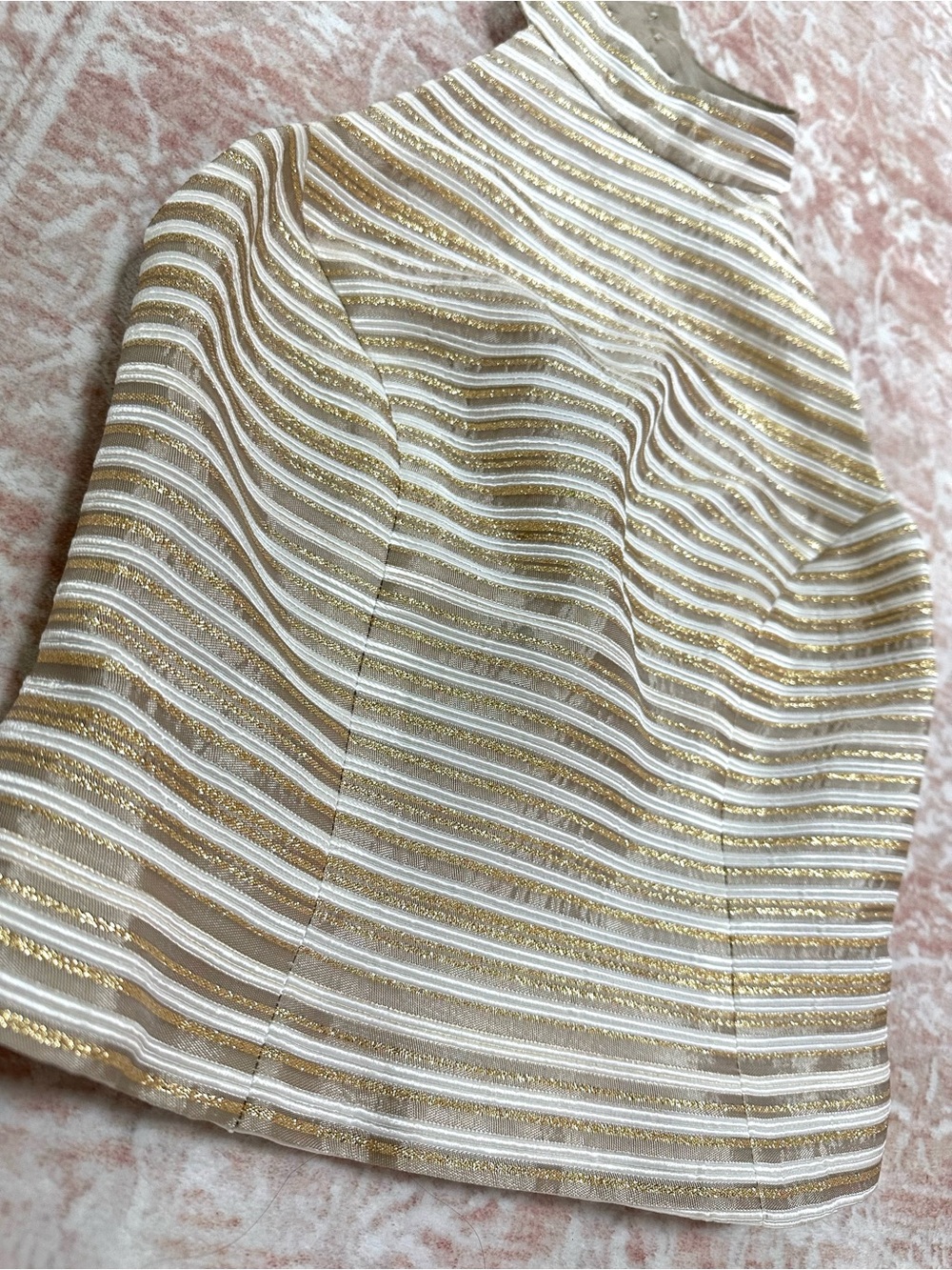 Vintage ✨ Caché Metallic Striped Halter Top - Y2K - Picture 3 of 10